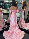 Judith | Elegant Pink Sweetheart Neck Long Mermaid Prom Dress