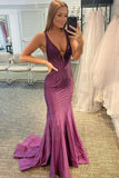 Alma | V-Neck Beaded Mermaid Prom Dress