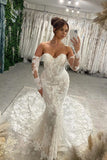 Elara | Mermaid V-Neck Lace Tulle Bridal Dress