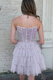 Willow | Strapless A-Line Tiered Homecoming Dress