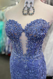 Terry | Black Sweetheart Mermaid Prom Dress with Lace Appliqués