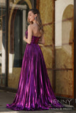 Viviana | Modest Dark Purple Mermaid Satin Strapless Prom Dress with Slit JB121102