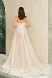 Celeste | Elegant White Mermaid Tulle Sweetheart Neck Prom Dress with Lace JB120909