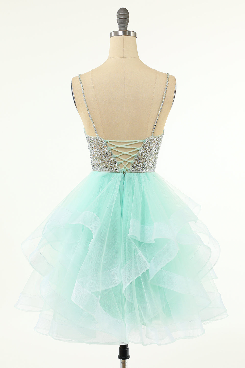 Amelia |A Line V Neck Tulle Homecoming Dress