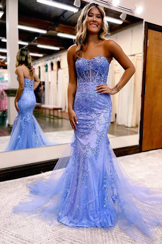 Tinsley |Mermaid Sweetheart Tulle Lace Prom Dress