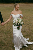 Romantic | Sheath Straps Silk Satin Long Wedding Dress