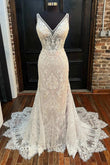 Seraphina | Romantic Mermaid V-Neck Lace Bridal Dresss