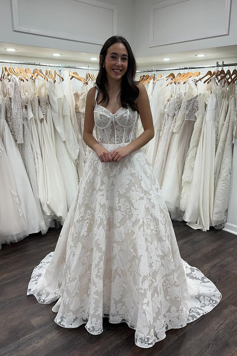 Evangeline | Fairy A-Line Sweetheart Wedding Dress with Train