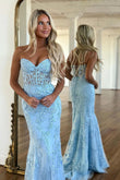 Sweetheart neck  Mermaid  Lace  Prom Dress with  Sparkly Sequins JB110601