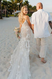 Ethereal Mermaid Off-the-Shoulder Bridal Dress with 3D Lace and Appliques
