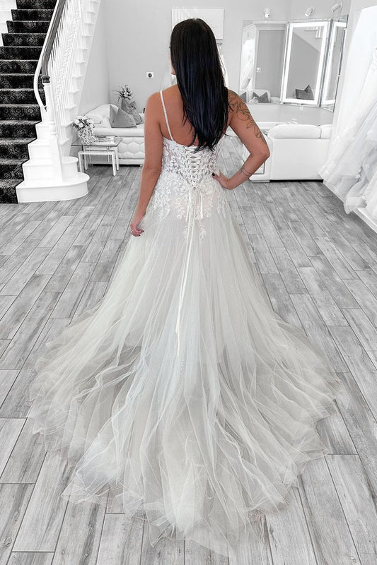 Seraphina | Romantic A-Line Sweetheart Tulle Wedding Dress with Appliques