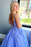 Rosalia | Charming A-Line Spaghetti Strap Tulle Lace Prom Dress with Pockets