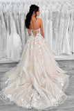 Ball Gown Sweetheart Neckline Tulle Wedding Dress with Appliques