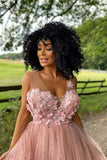 Yolanda |A-Line Beaded Tulle Homecoming Dress with Flowers