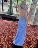 Elegant Mermaid Sweetheart neck Satin Prom Dress with Lace JB110630