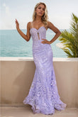 Elegant Sweetheart Mermaid Tulle Prom Dress with Lace