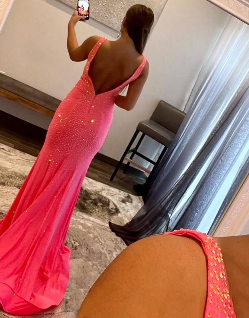 Alma | V-Neck Beaded Mermaid Prom Dress