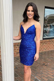 Veda |Sheath V Neck Sequins Homecoming Dress