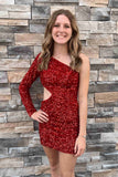 Camilla | Sheath Sequin One-Shoulder Homecoming Dress