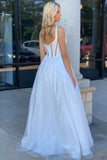 Priscilla | Square Neck White Sequin A-Line Prom Dress