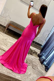 Addilynn | Mermaid Scoop Neck Satin Prom Dress with Chic Slit