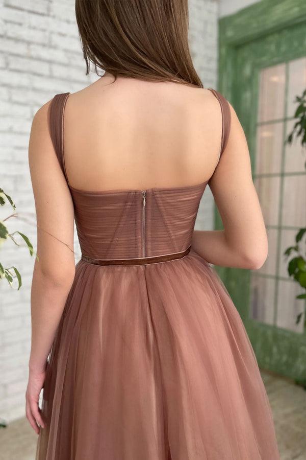 Lyra | Simple A-Line Tulle Tea-Length Prom and Homecoming Dress