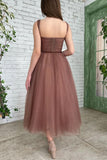 Lyra | Simple A-Line Tulle Tea-Length Prom and Homecoming Dress