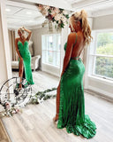 Elegant Mermaid Lllusion Satin Prom Dress with lace JB110506