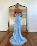 Sweetheart neck  Mermaid  Lace  Prom Dress with  Sparkly Sequins JB110601