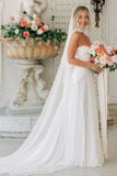 Isabella | Bohemian Mermaid Scoop Neck Chiffon Long Wedding Dress