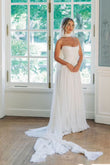 Isabella | Bohemian Mermaid Scoop Neck Chiffon Long Wedding Dress