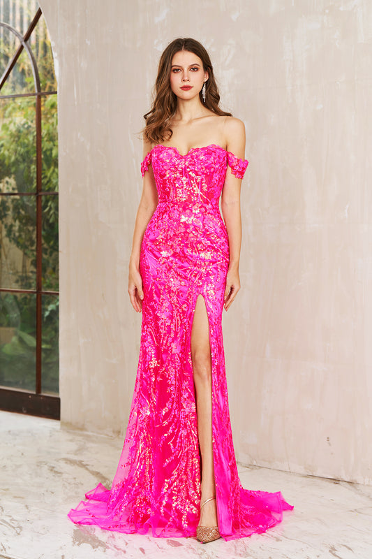 Graceful | Mermaid Sequins Bodycon Prom Dress with Appliques JB113002