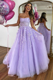 Isla | Cute Ball Gown Lavender Tulle Long Prom Dress