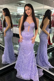 Cute Mermaid Black Sweetheart Lace Appliques Long Prom Dresses