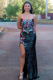 Vivienne | Cute Mermaid Sweetheart Black Sequins Long Prom Dress