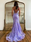 Sylvia | Mermaid Scoop Neck Lace Prom Dress