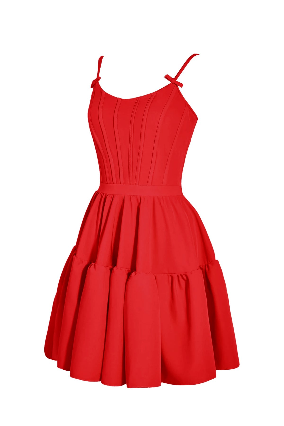 Mabel | A-Line Ruffled Lace-Up Short Homecoming Dress