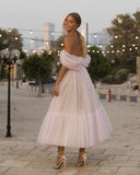 Nova | Charming A-Line Tulle Sweetheart Tea-Length Homecoming Dress