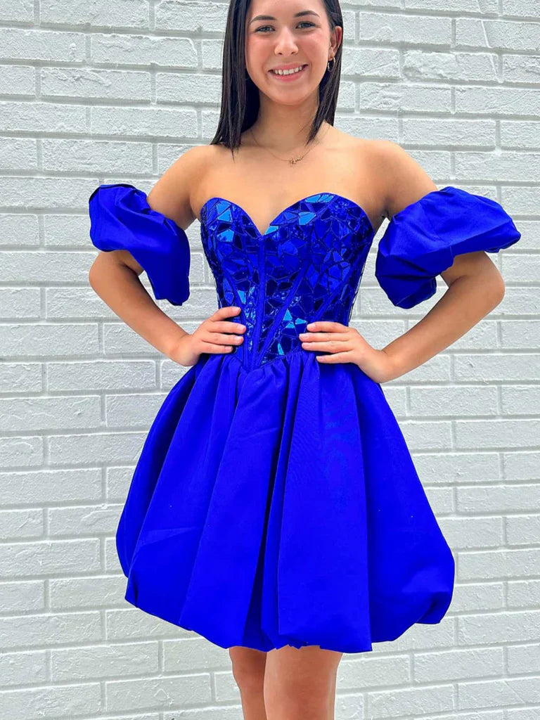 Aria | Off-the-Shoulder A-Line Short Homecoming Dress