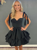 Sabrina |A-line Sweetheart Homecoming Dress and Ruffle